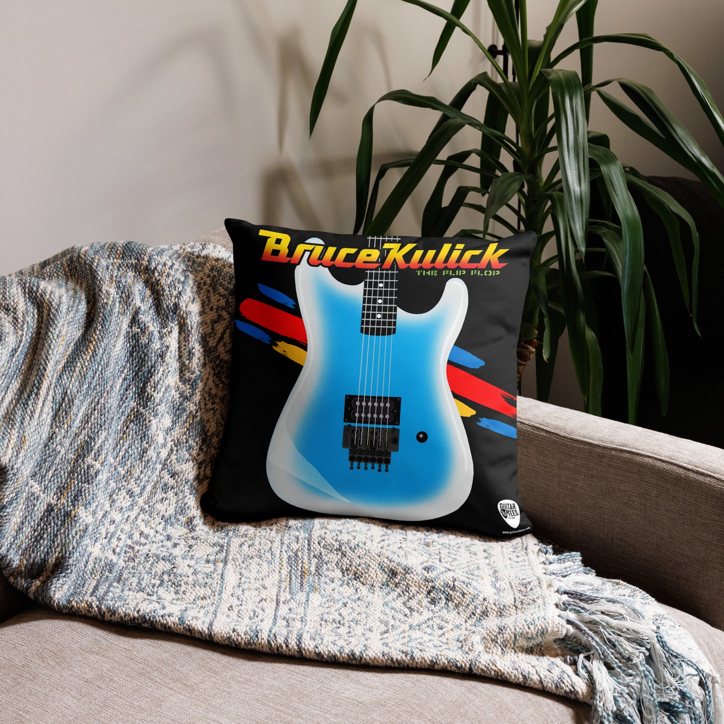 Multi Swirl / Flip Flop Guitars Pillow