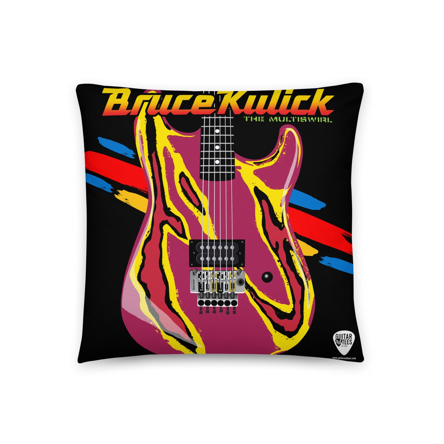 Multi Swirl / Flip Flop Guitars Pillow